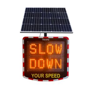 “SENTINEL” radar speed sign with solar power supply - Slow Down version