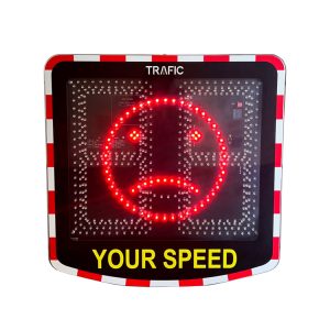 “SENTINEL” radar speed sign with 230V power supply - smiley version
