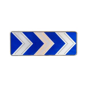 3-chevrons illuminated road sign