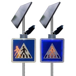 Pedestrian crossing road signs kit with "crossing effect"